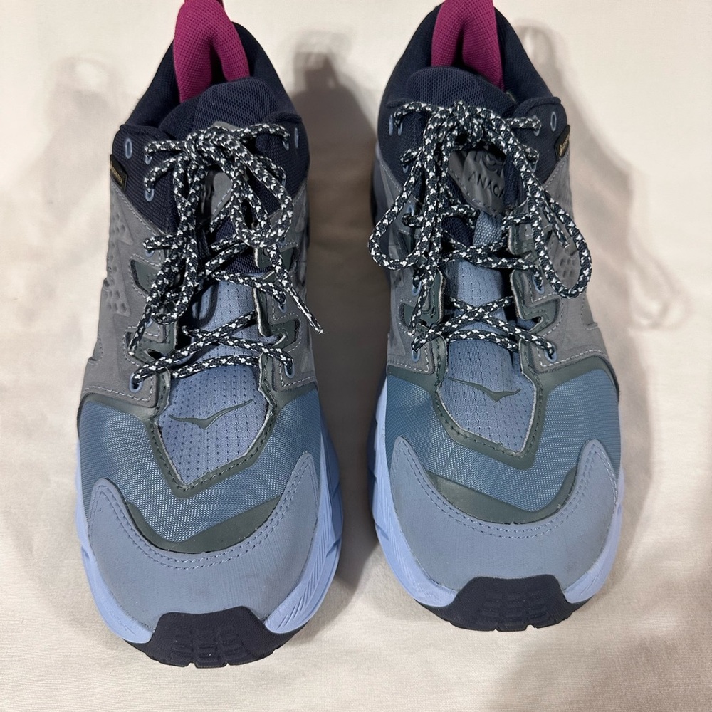 HOKA Anacapa Low Gore-Tex Waterproof Hiking Shoes. Women’s Size 9B Blue
